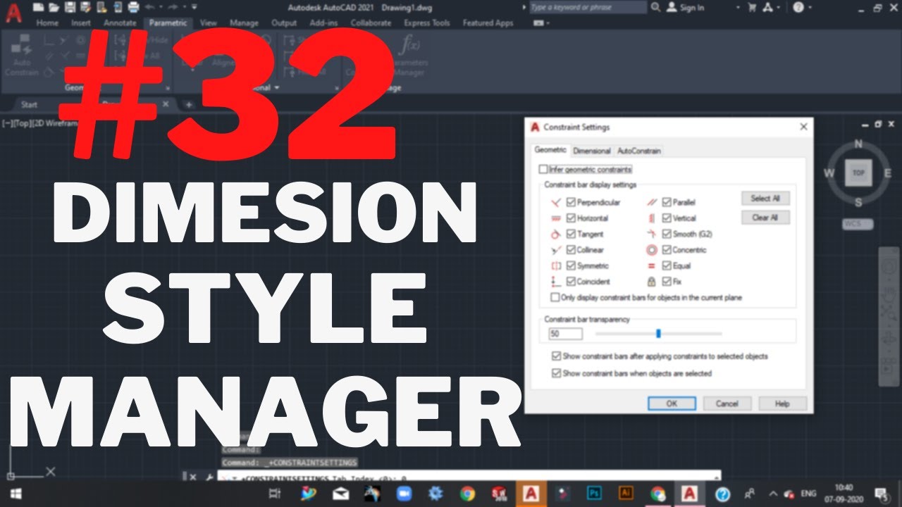 Dimension Style Manager ||Dimension Style Manager in Hindi || Dimension Setting || AutoCAD Class 32