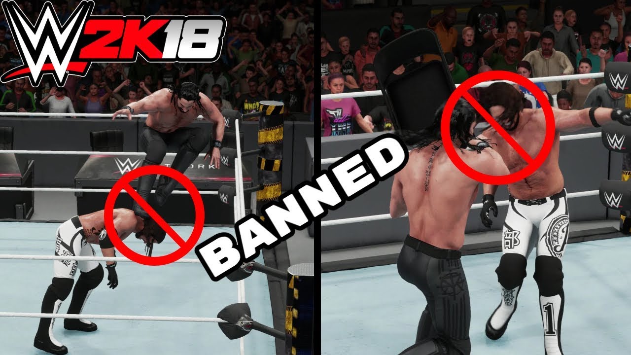 10 Banned Things You Can Do In WWE 2K18