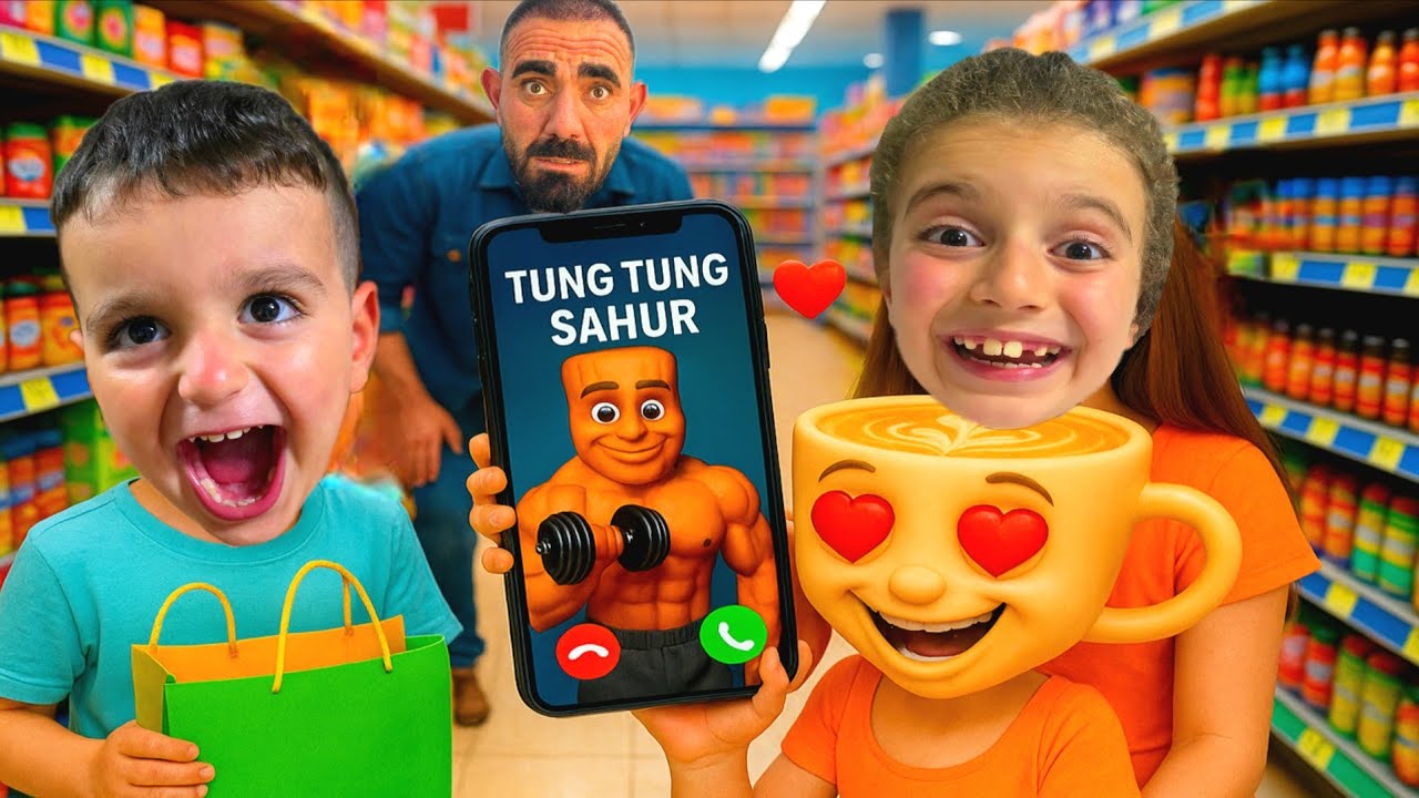 POYRAZ ELİF MARKETTE TUNG TUNG SAHUR BİZİ ARIYOR EYVAH!!