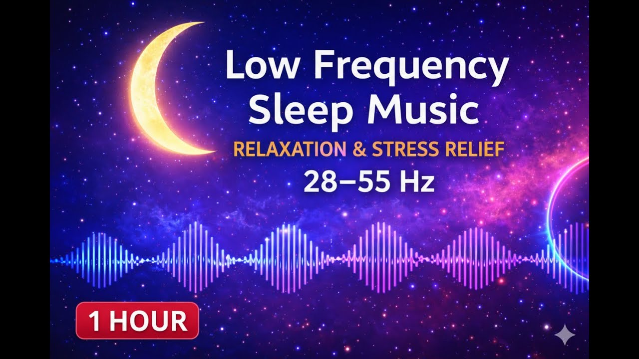 Deep Low-Frequency Sleep Music (28–55 Hz) – Relaxation, Meditation & Stress Relief
