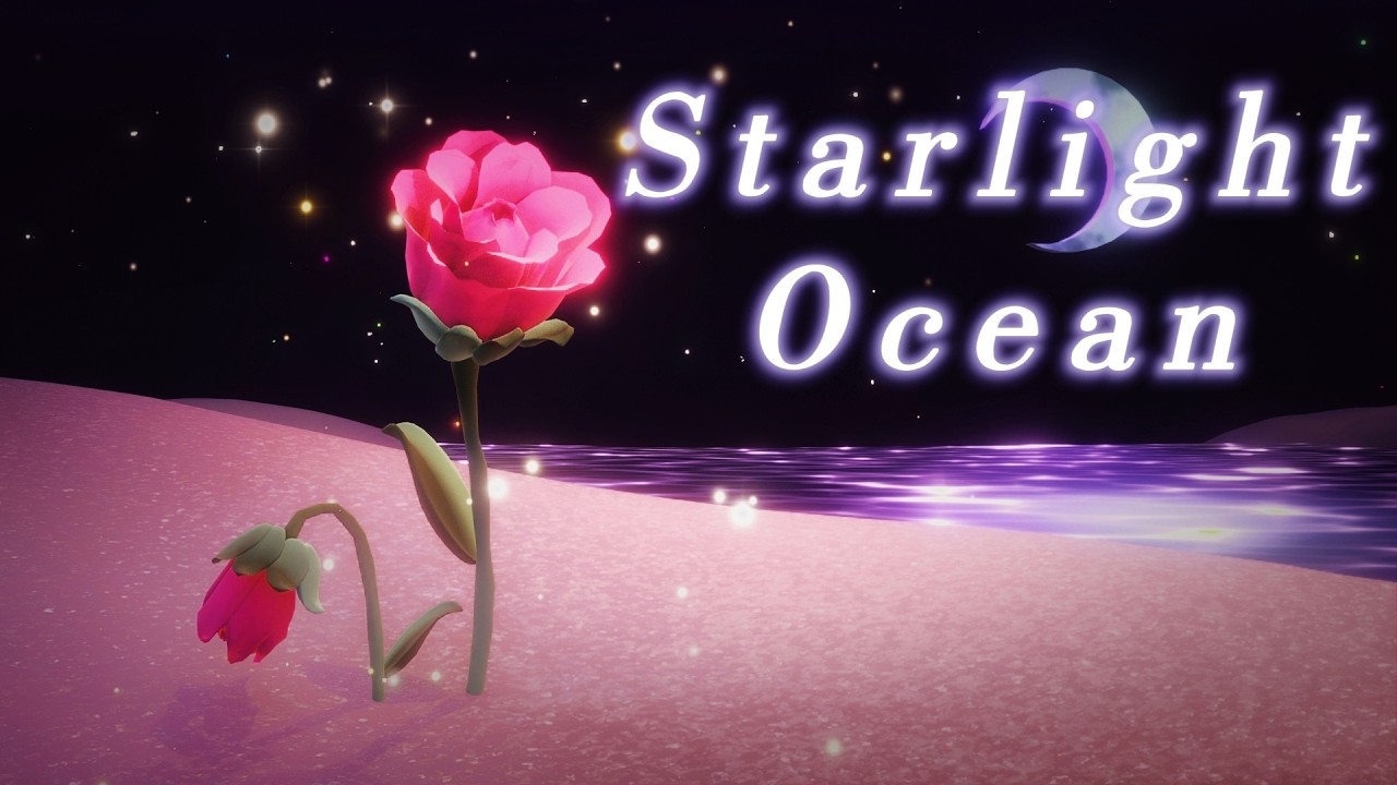 🌹Starlight Ocean Waves🌊 | Coastal Sky CotL Ambience for Deep Sleep and Study