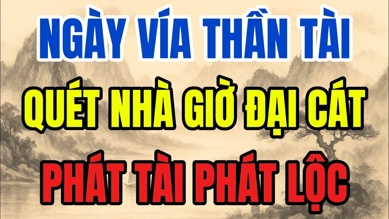 MÙNG 10 THÁNG GIIÊNG - CỨ QUÉT NHÀ VÀO GIỜ ĐẠI CÁT NÀY, TỔ TIÊN BAN LỘC, TIỀN VÀO NHƯ NƯỚC