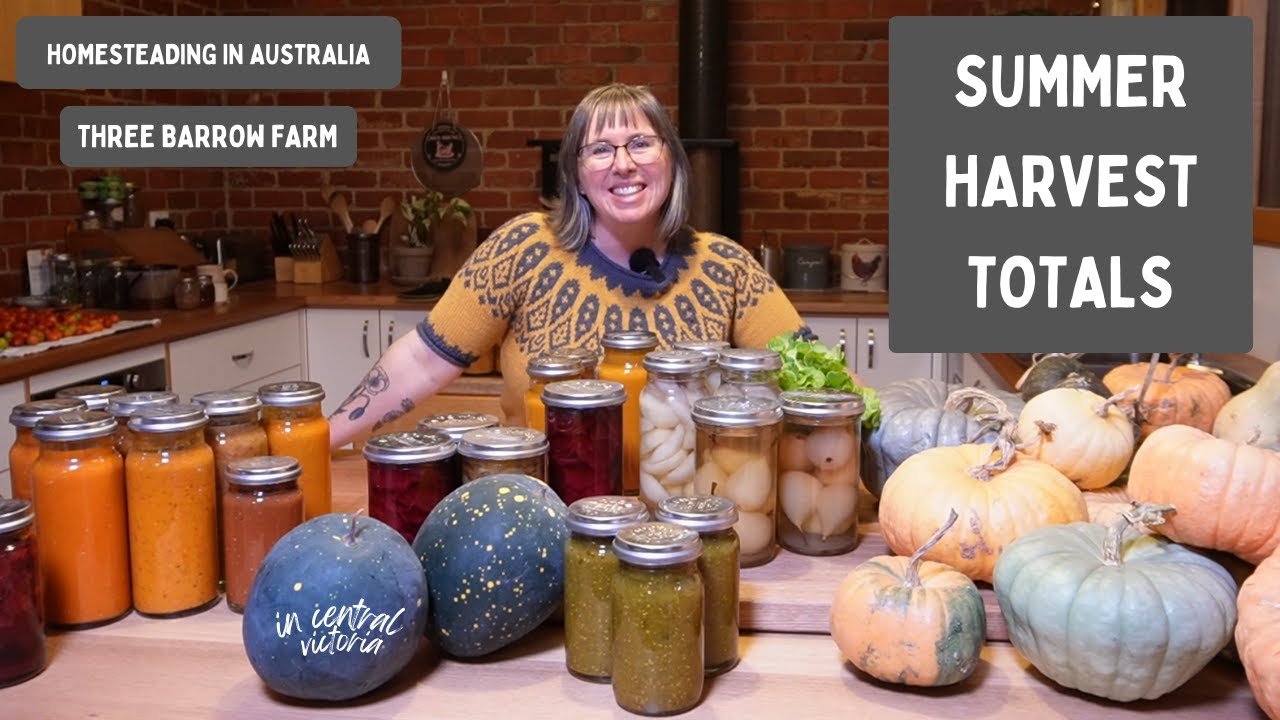 Summer Harvest for 2024-25 in Cool Region, Victoria Australia - Vegetable Garden Preserving