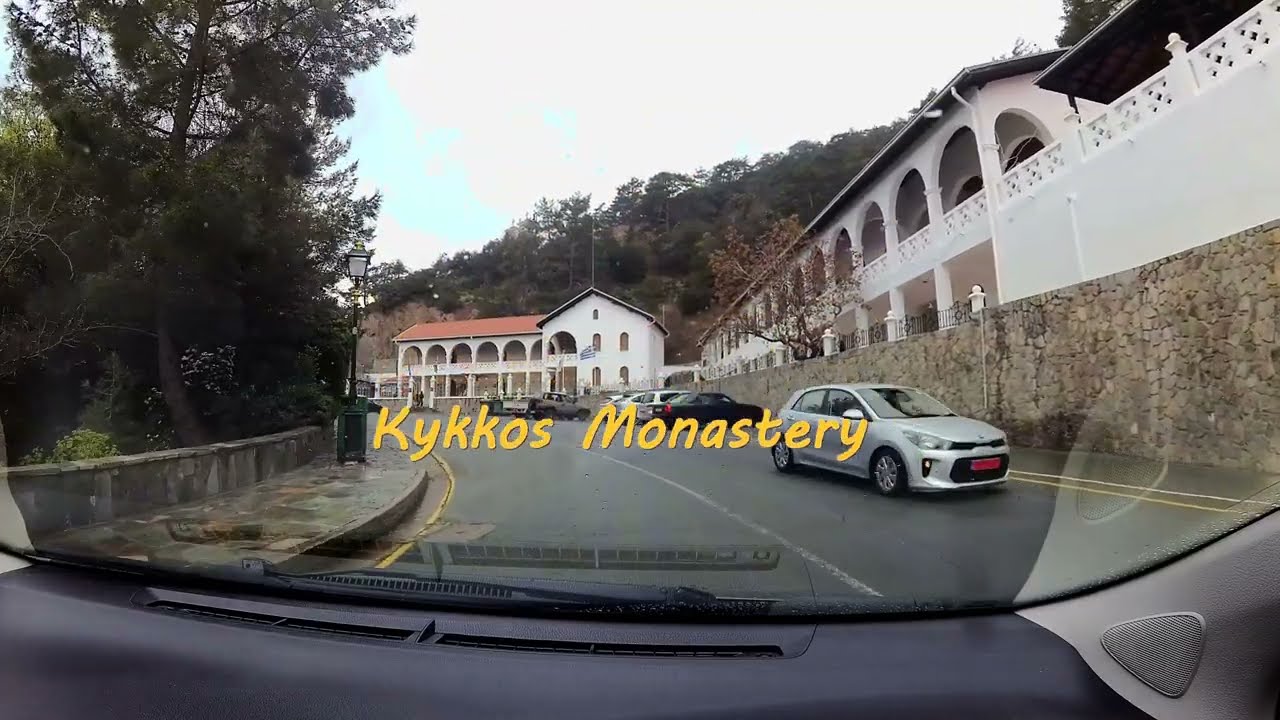 Arriving Kykkos Monastery (Ultra 4K) -  Cyprus.