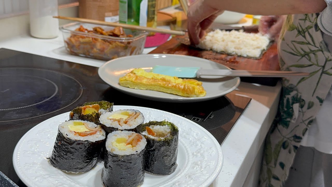 김밥 말기 | 오뎅 김밥
