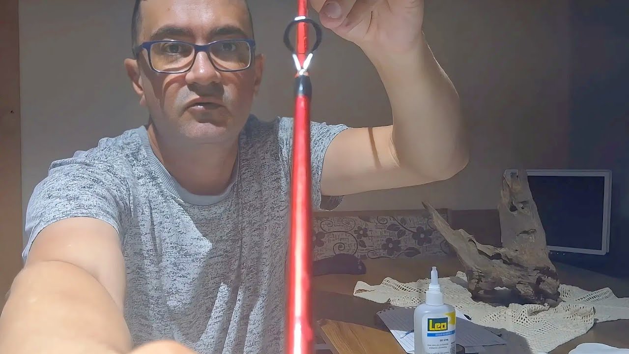 Como arrumar passador da vara de Pesca essa Gambiarra funciona Perfeitamente 