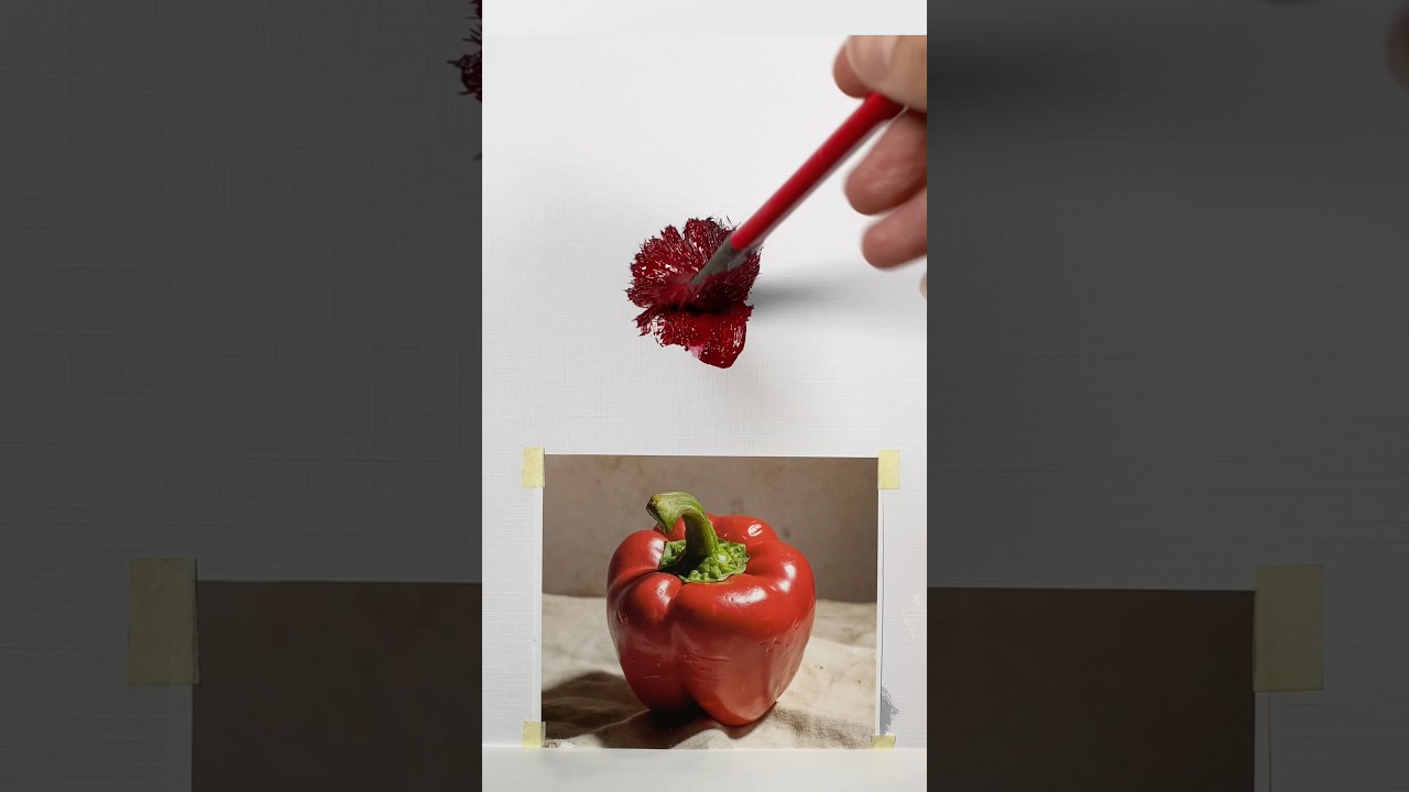Красный перец #гуашь #живопись 🌶️🔥