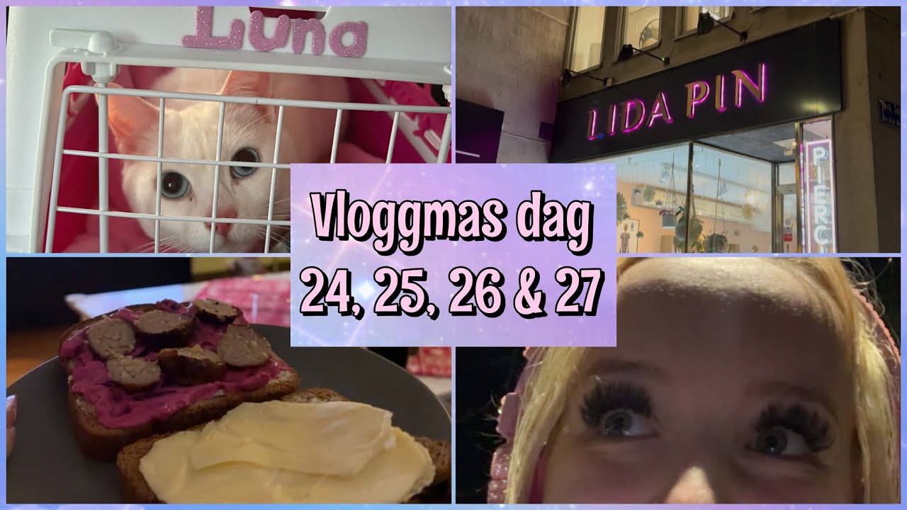 VLOGGMAS DAG 24, 25, 26 & 27 - julafton, gym & ny piercing!