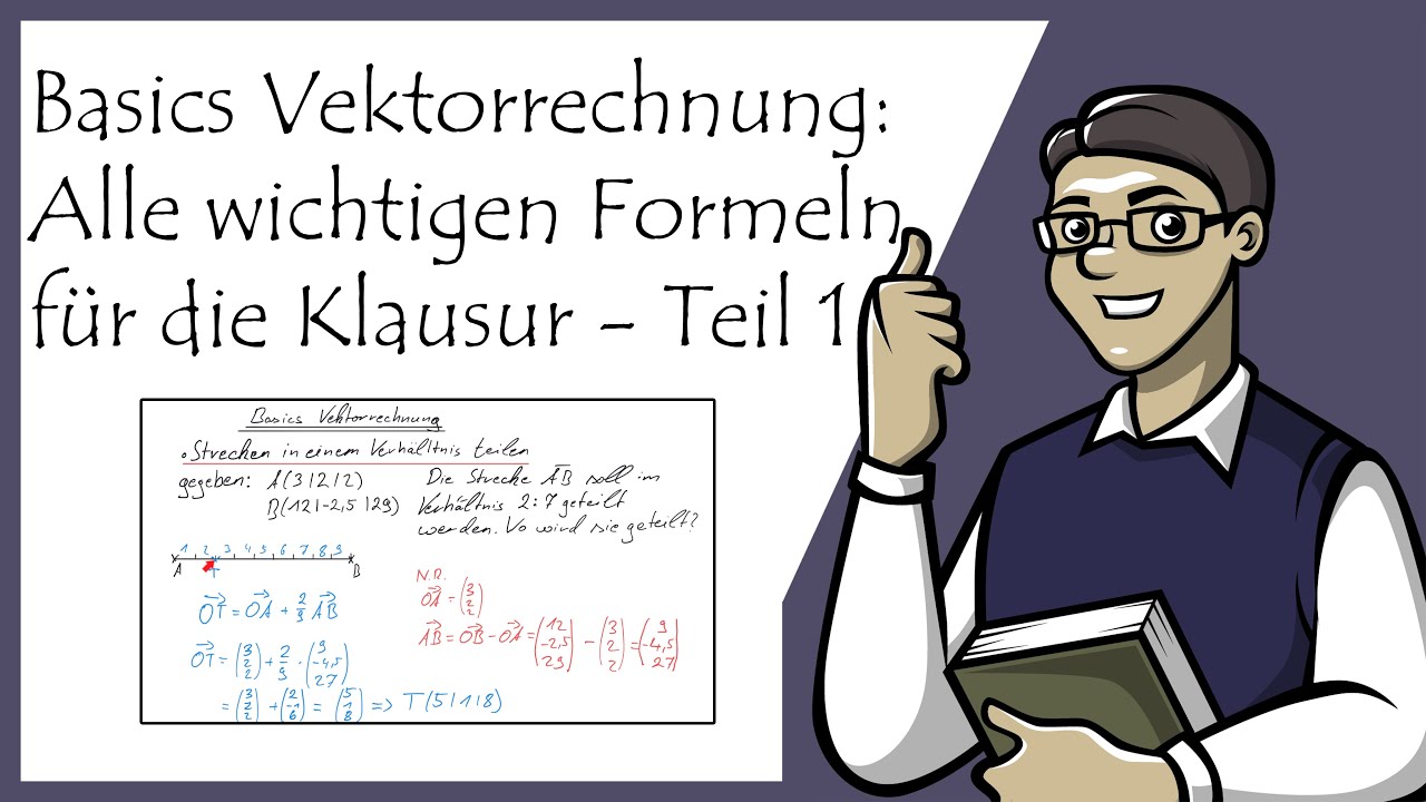 16 Basics Vektorrechnung: Alle wichtigen Formeln für die Klausur und das Fachabitur - Teil 1