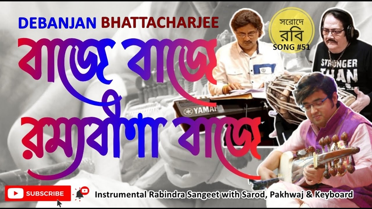 Baje Baje Ramyabina | Rabindra Sangeet | Rabindrasangeet Instrumental | রবীন্দ্রসঙ্গীত | Sarod