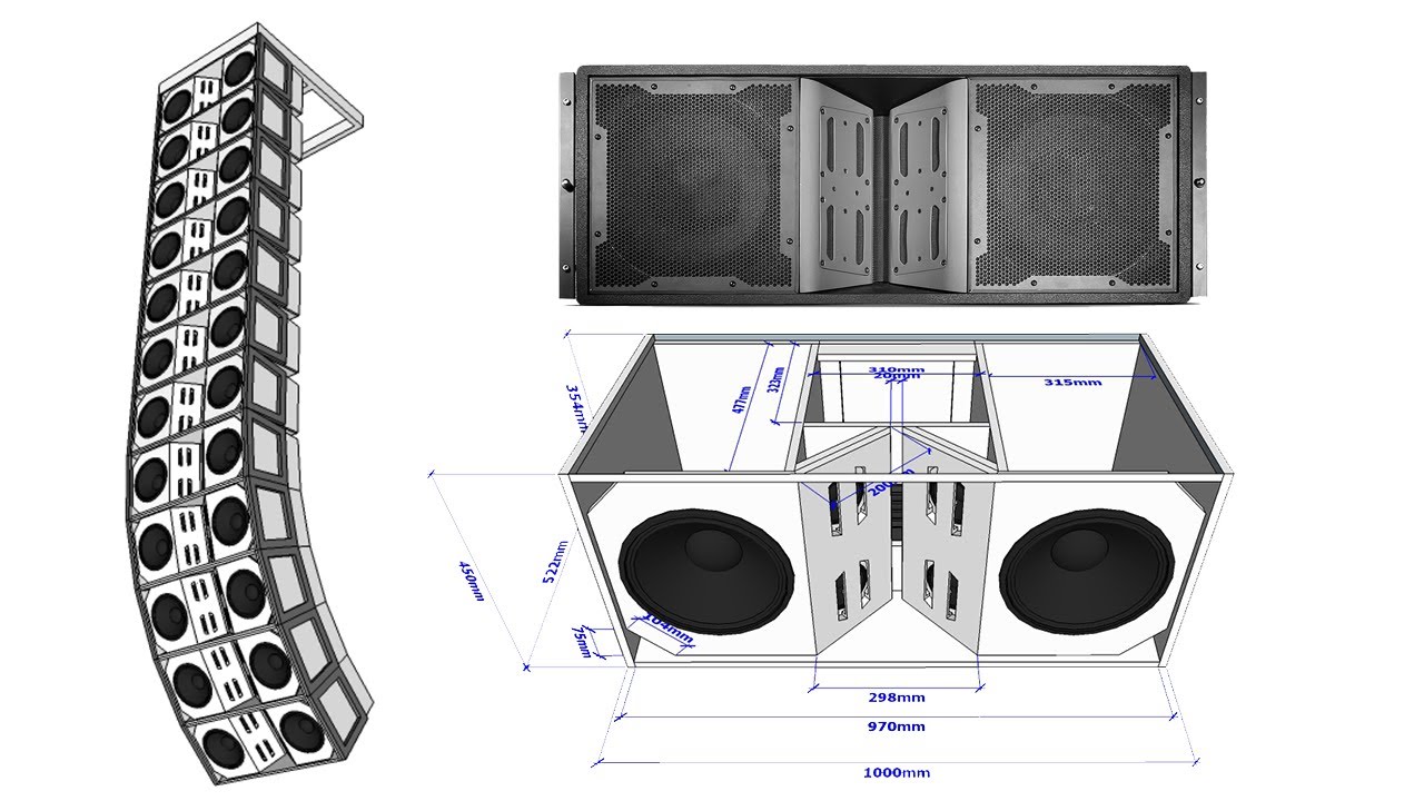 [PLAN] VerTec Line Array Element 12"x2 5.5"x4 1.5"x2 COPY