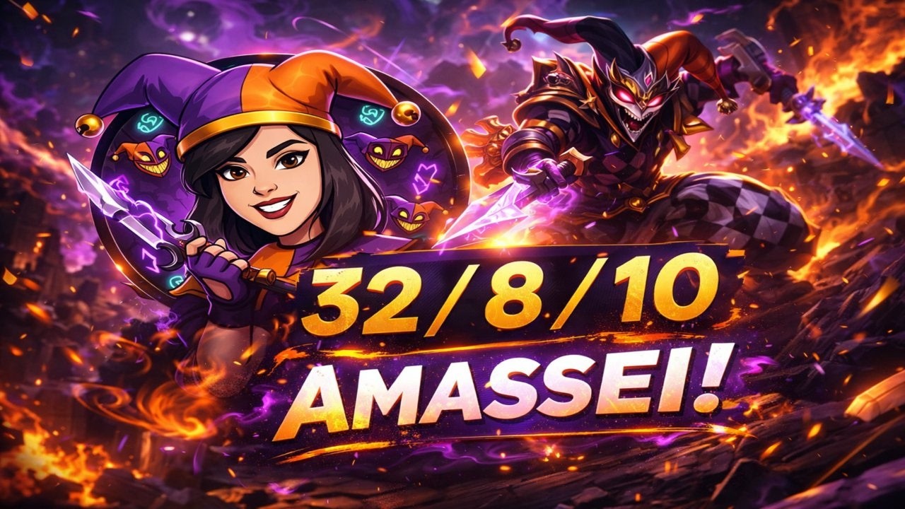 32/8/10 DE SHACO – AMASSEI a partida inteira 😈🔥