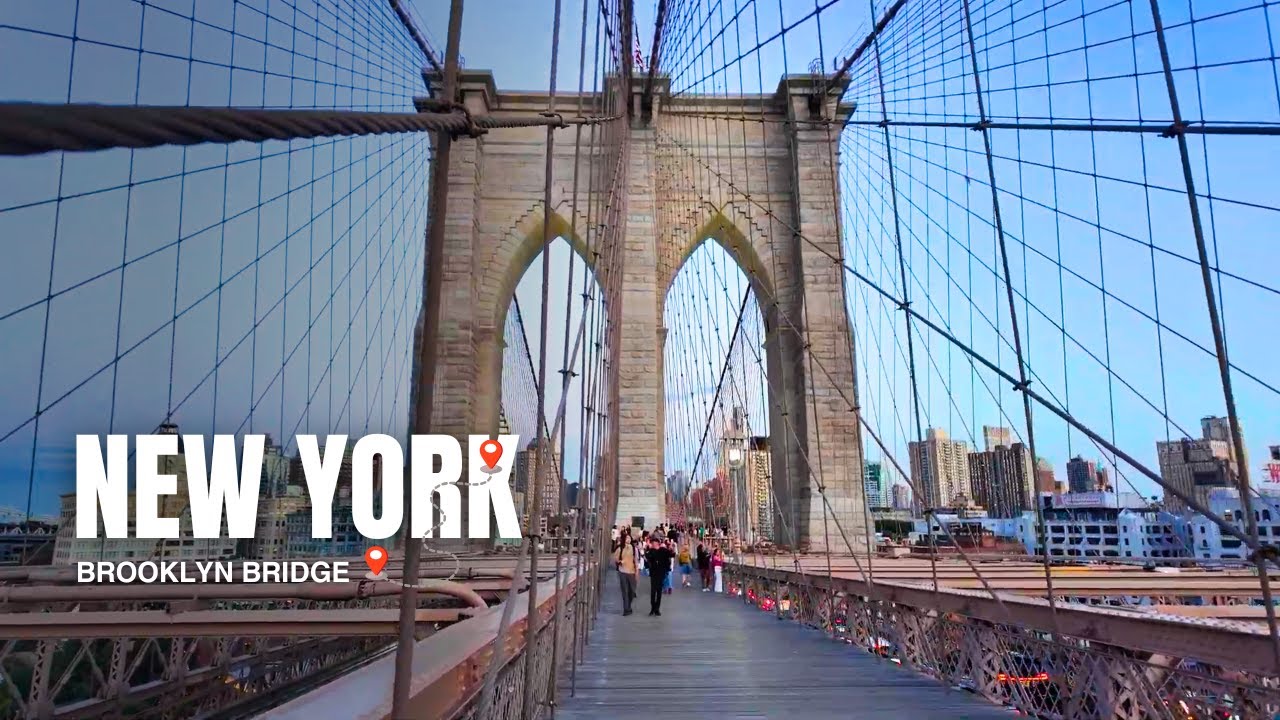 Brooklyn Bridge Walk in HDR 4K | NYC Vlog with Dumbo & Manhattan Views
