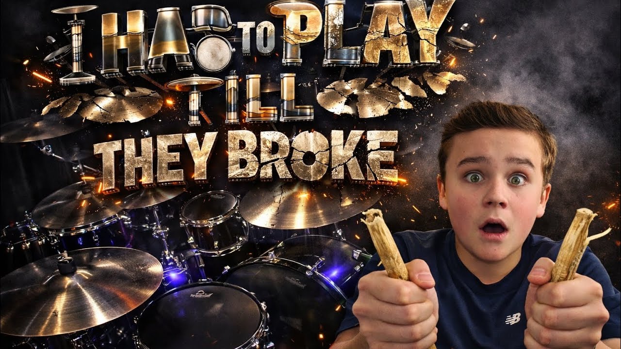 I had to play the drums till my sticks broke#music #drumming#cool #funny