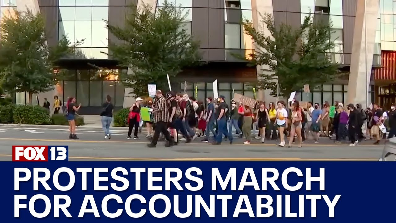Protesters march for woman hit and killed by SPD officer | FOX 13 Seattle