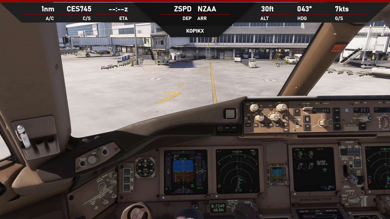 [MSFS2024] PMDG777-300ER|World's lonest one-way flight|Shanghai-Auckland-Buenos Aires|MU745