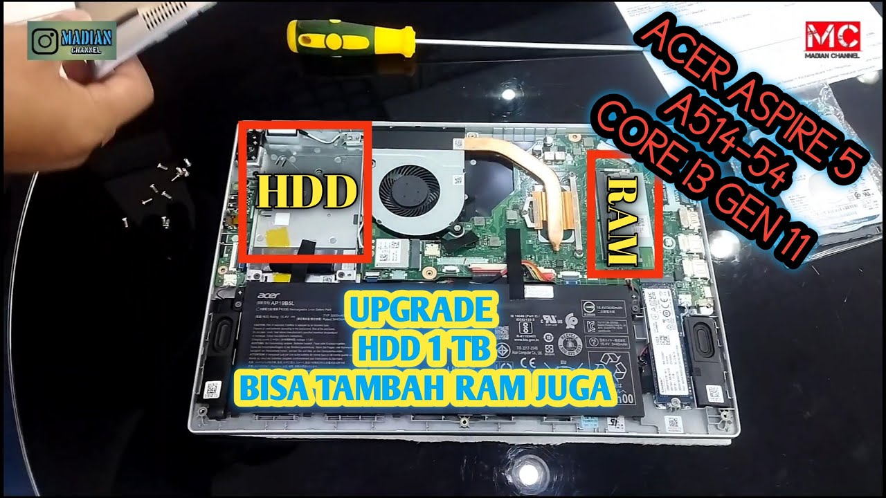UPGRADE HARDISK 1TB ACER ASPIRE 5 A514-54 INTEL CORE I3 GENERASI 11 #ACERASPIRE5 #ACERID #ACERCOREI3