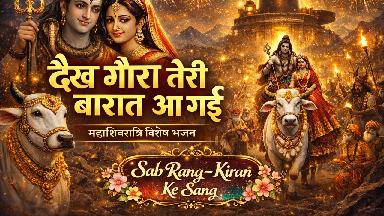 @ देख गौरा तेरी बारात आ गई 