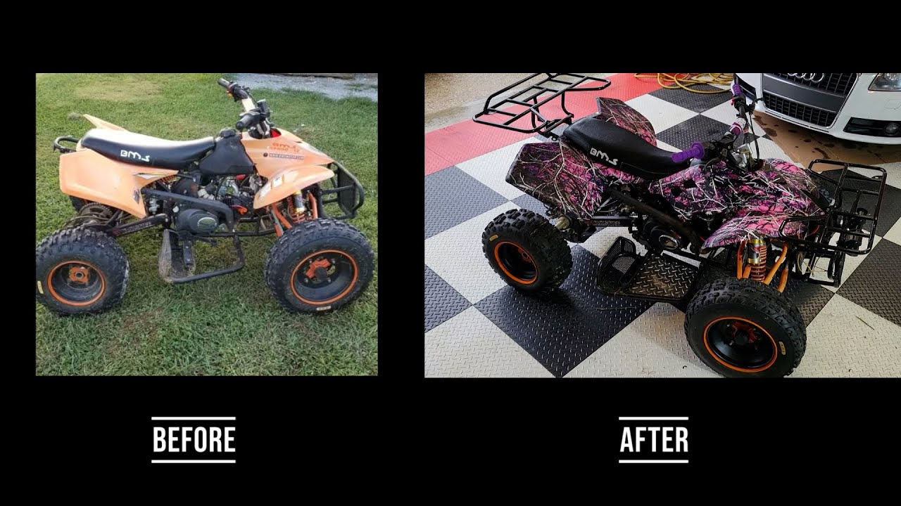 How to Vinyl Wrap, Repair, & Upgrade a 4 Wheeler