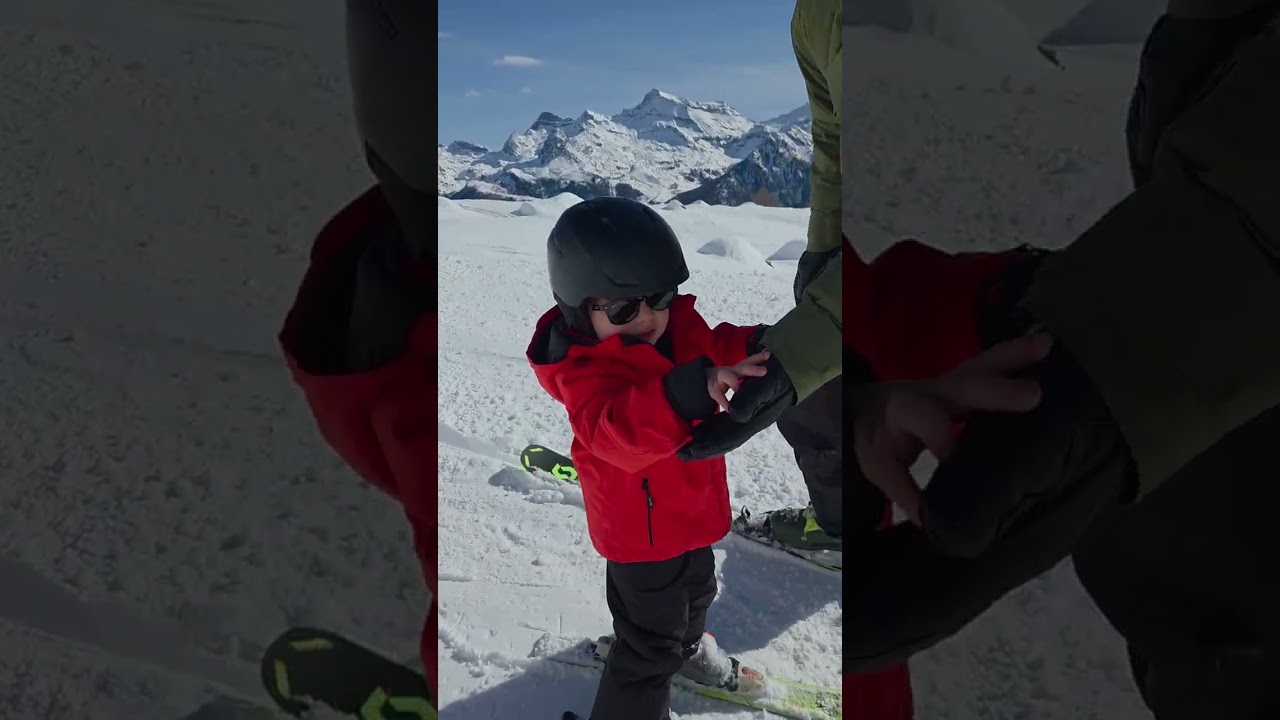 21/02/2026 First ski day: 2 years & 7 months old. Lupo Ronan 