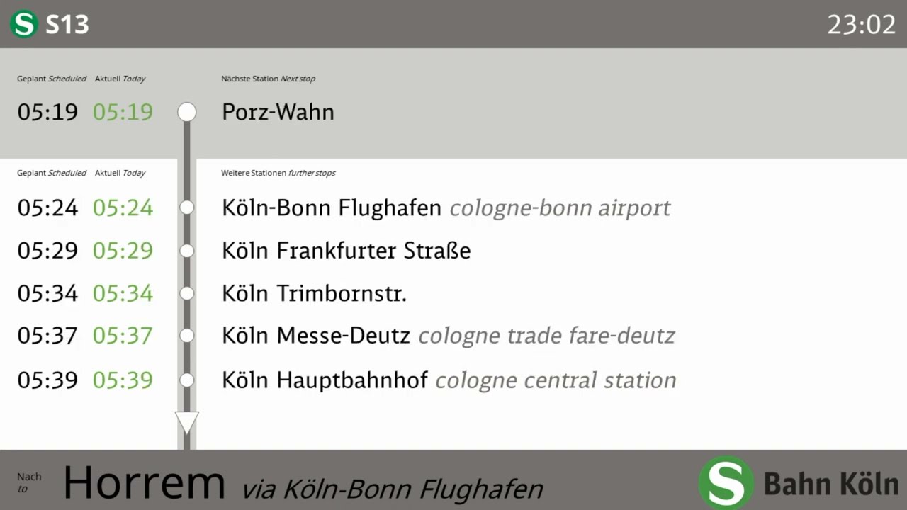 (S-Bahn Köln) Ansagen der S13 Troisdorf - Horrem (BR 420plus)