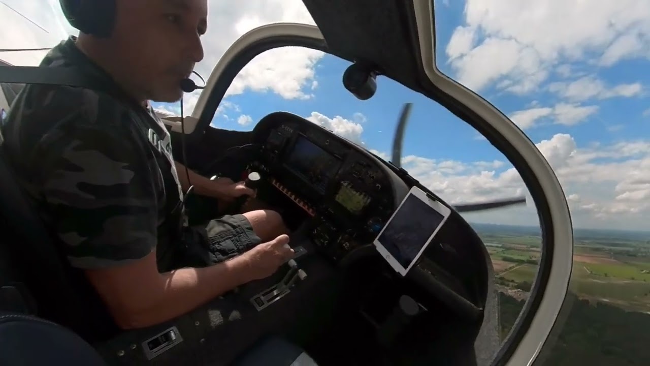 A local flight in the Europa Aircraft.