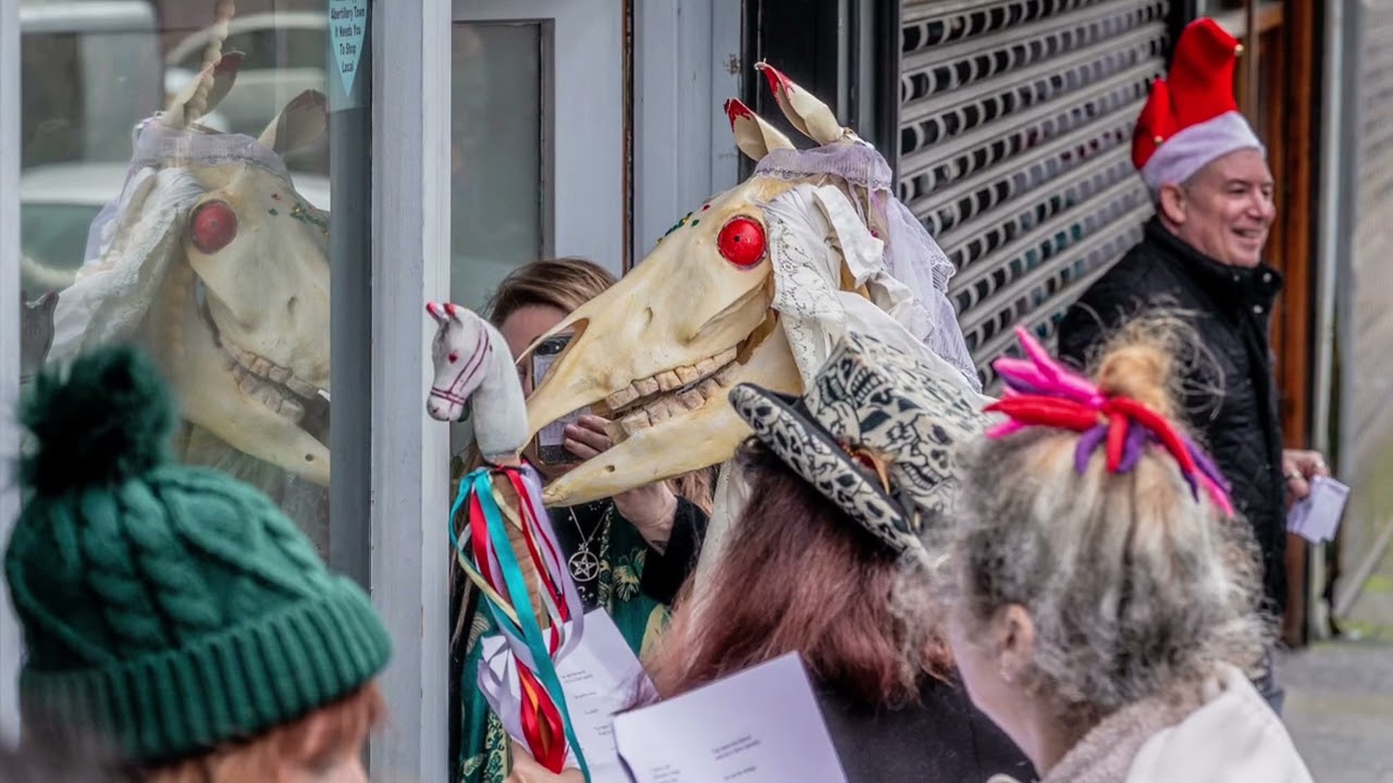 Out with the Mari Lwyd - just a normal day in the Welsh Vallets 