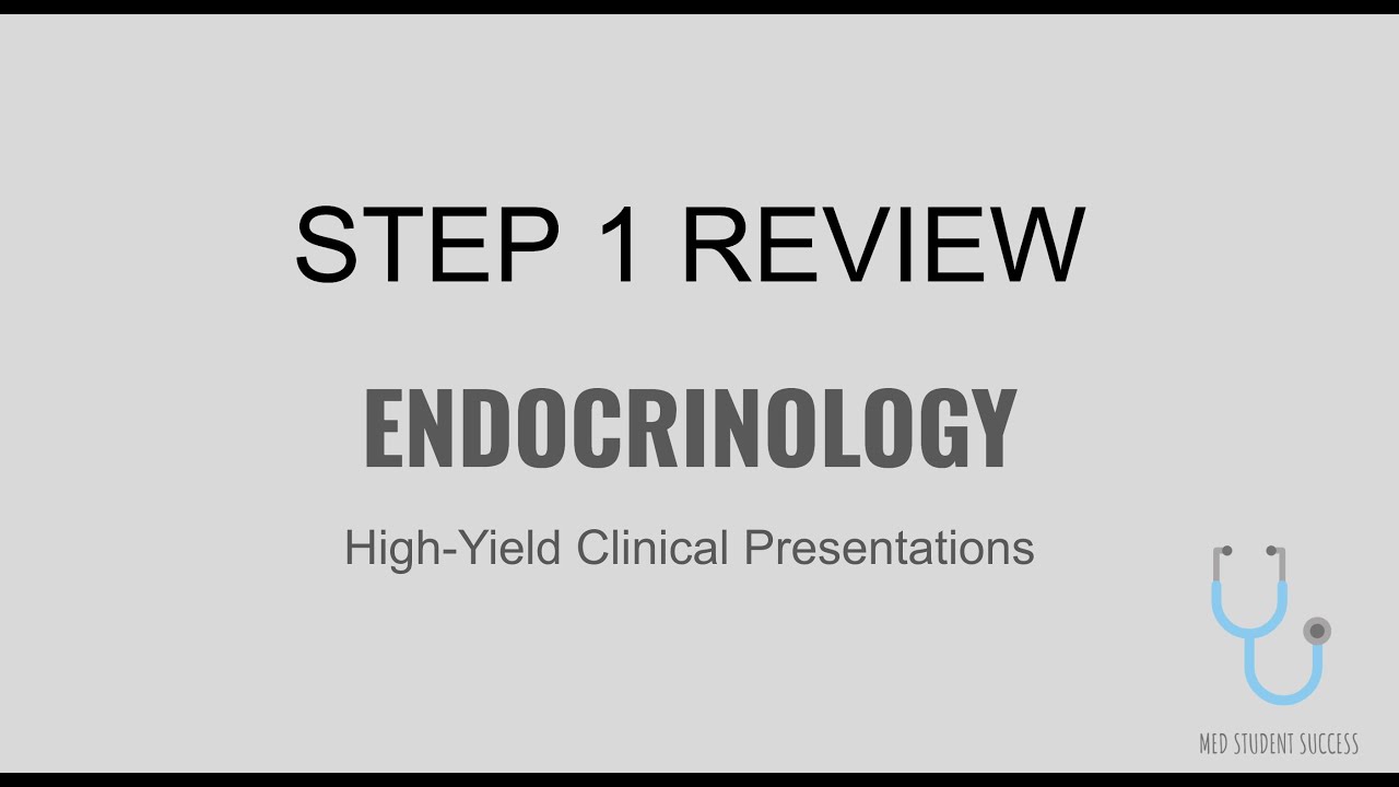 USMLE STEP 1 HIGH YIELD ENDOCRINOLOGY | MED STUDENT SUCCESS | ENDO PATH