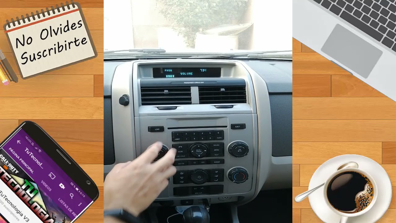 Como Poner En Español Estereo & Comando De Voz ( Sync ) Ford Escape 2008 - 2010