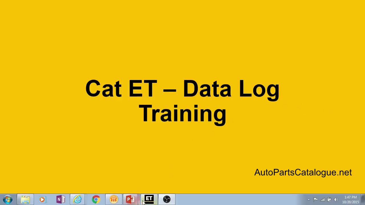 Cat ET Quick Training  Data Log