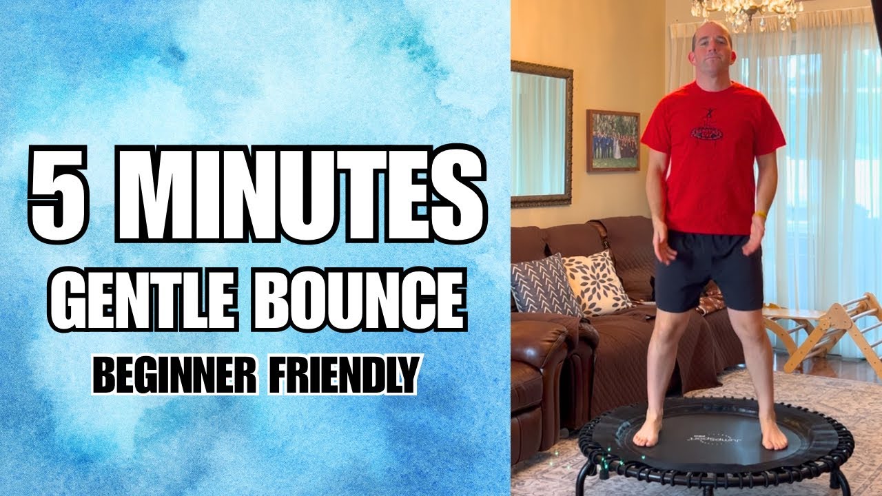 5-Minute Beginner Rebounder Workout | Gentle Low-Impact Cardio for First Timers & Sore Days