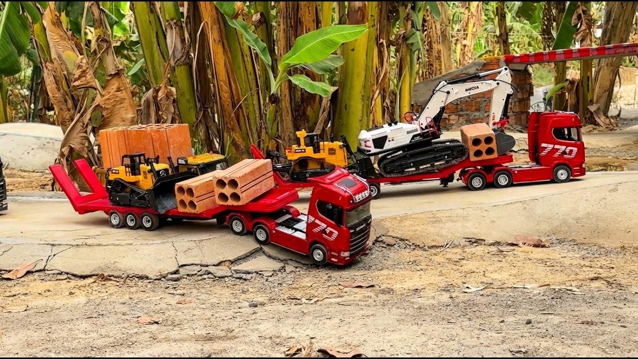 Best Day RC Truck Scania 770 & Truk RC Huina 153 Driving on The Road