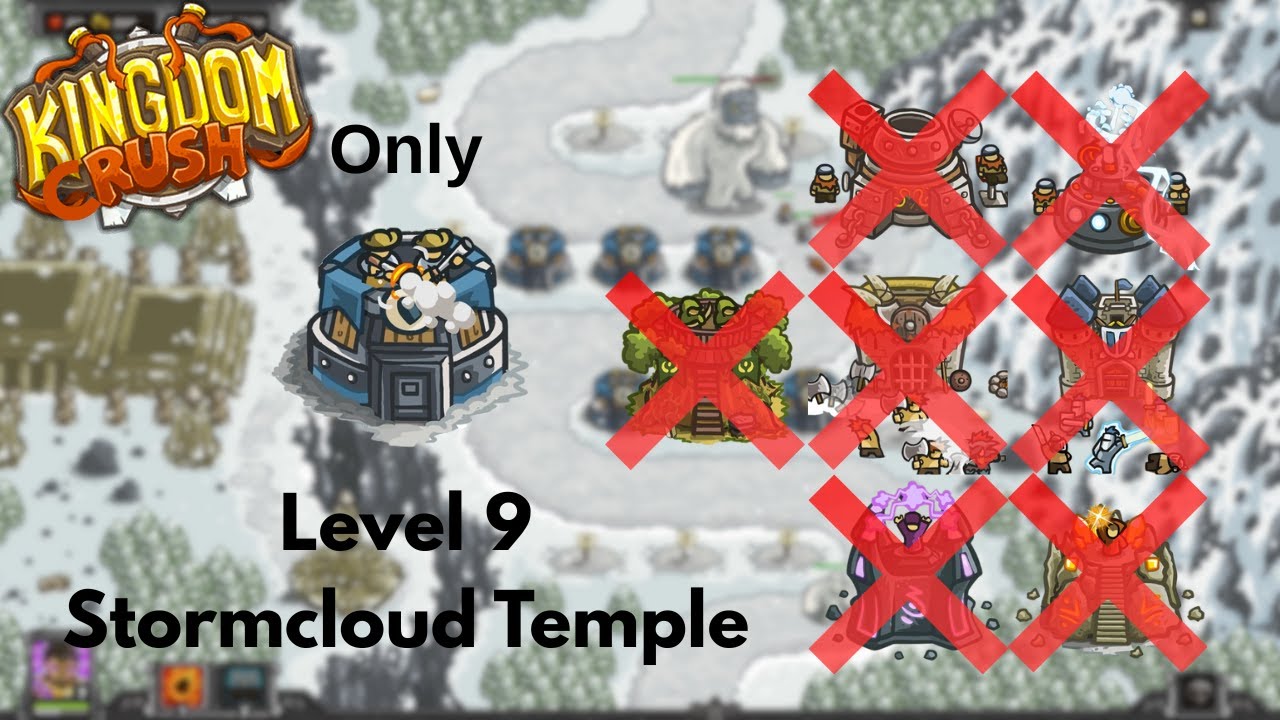 Kingdom Rush - Stormcloud Temple - Veteran - Only Musketeer Garrison Tower