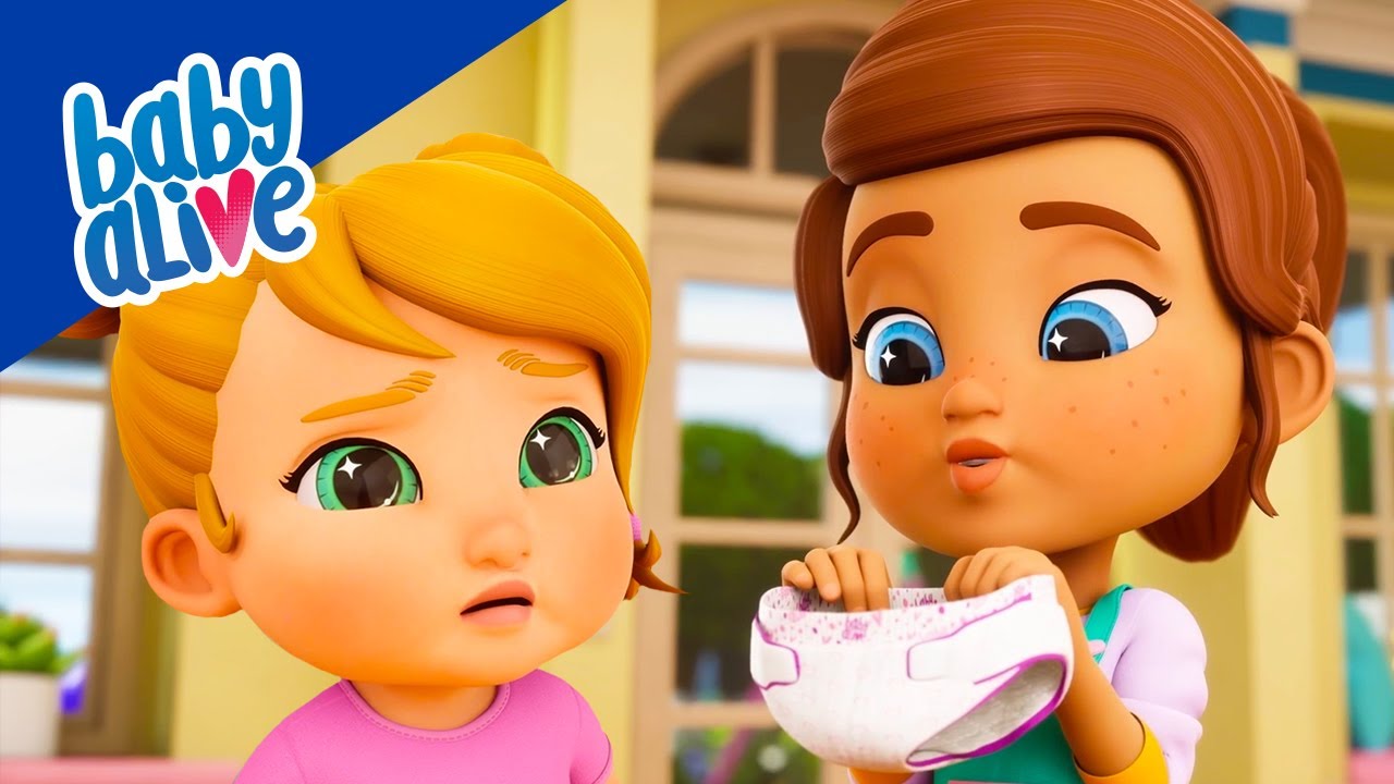 Baby Alive en Español 🧷 Pañales Explosivos! Rutina Cambiador 💨 Video Para Niños 💕