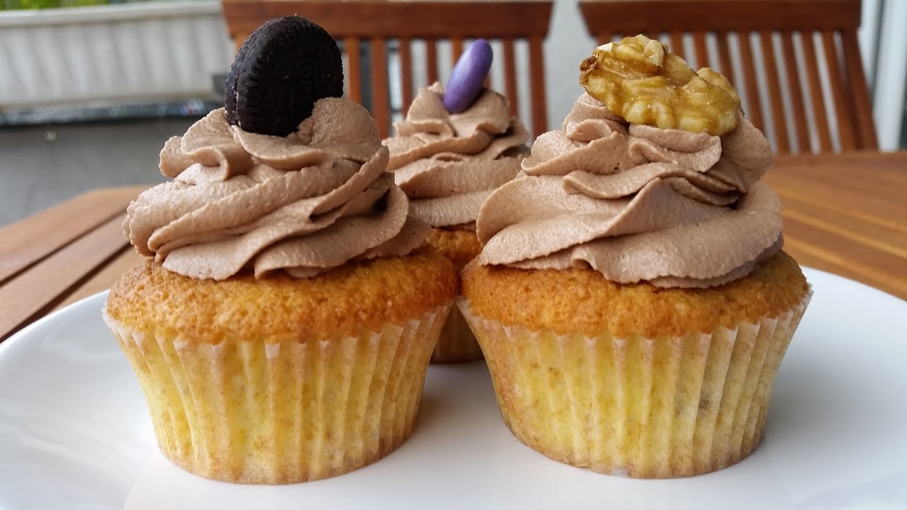 Cupcakes de Naranja y Nueces - buttercream de Nutella