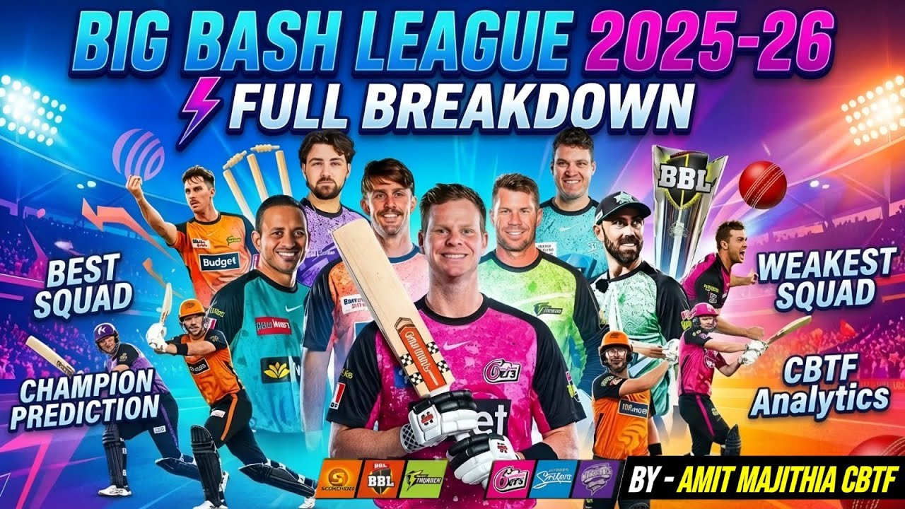 BBL 2025-26 Full Breakdown | Best Squad, Weakest Squad & Title Winner Prediction | CBTF Analytics