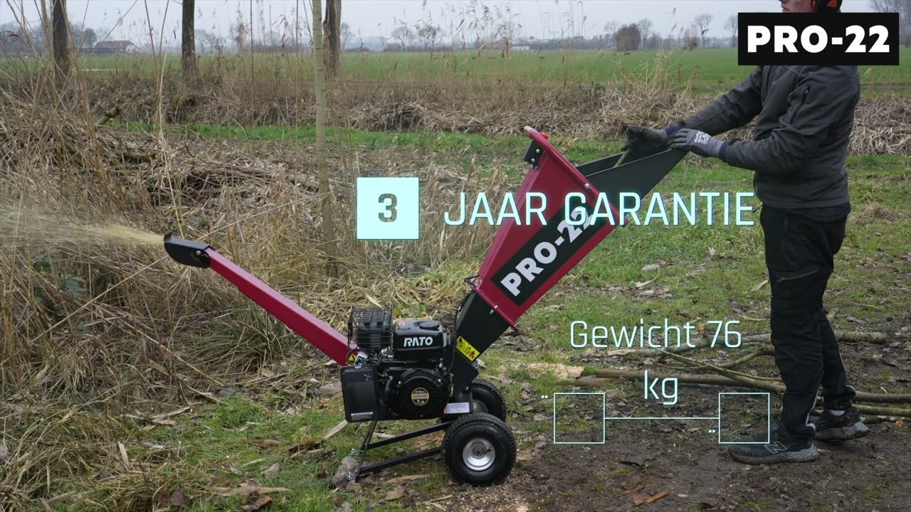 PRO-22 SA2 Hakselaar - Benzine / Max. takdikte 50 mm