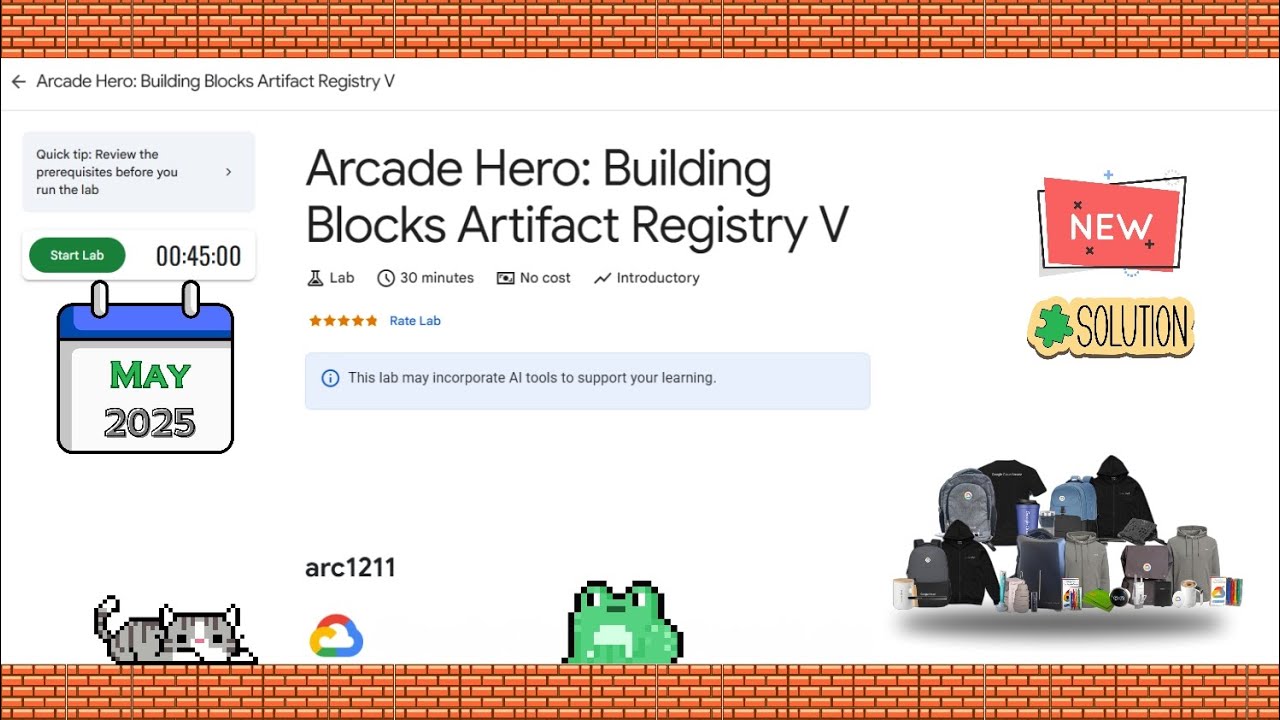 Arcade Hero: Building Blocks Artifact Registry V #arc1211 #qwiklabs #gcp @qwiklabexplorers 🎁☁️🚀