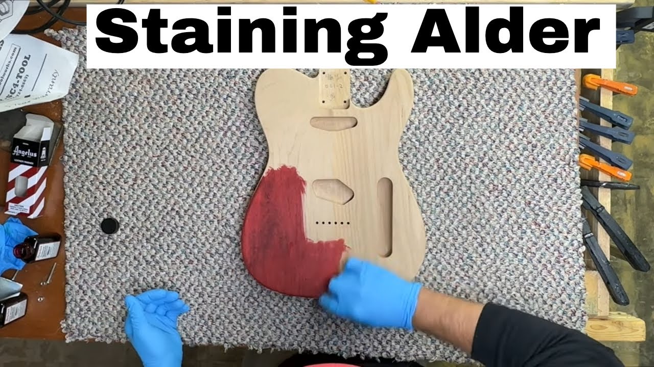 Staining a Plain Alder Guitar Body with Angelus Leather Dyes