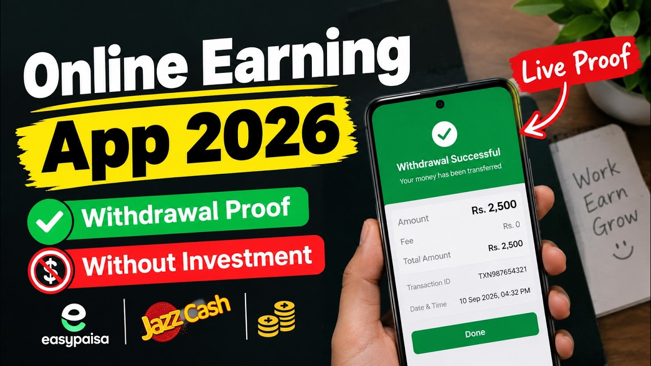 Online Earning App 2026 | Withdrawal Proof 💰 | Earn Money Without Investment