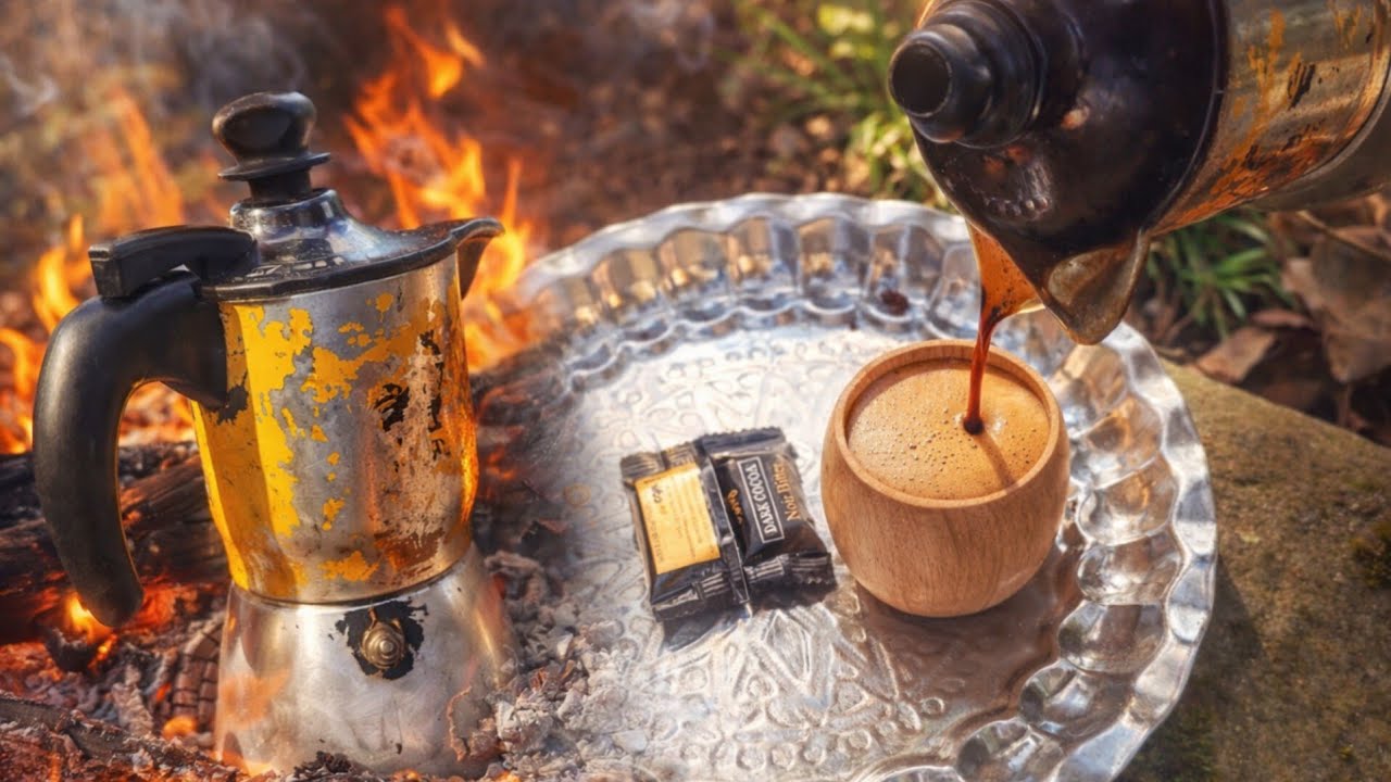 ASMR Moka Pot Espresso in Nature | Peaceful Forest Morning Sounds