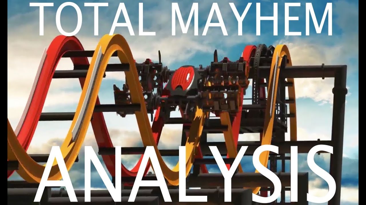 Analysis of Total Mayhem New for 2016 at Six Flags Great Adventure 4D Free Spin Roller Coaster