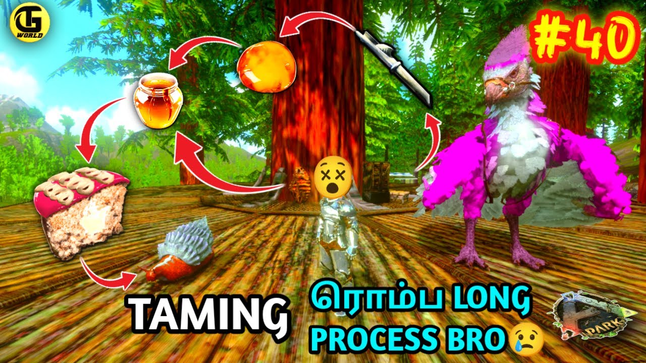 TAMING ACHATINA ரொம்ப  PROCESS BRO | TREE PLATFORM BUILDING | ARK SURVIVAL MOBILE TAMIL #40