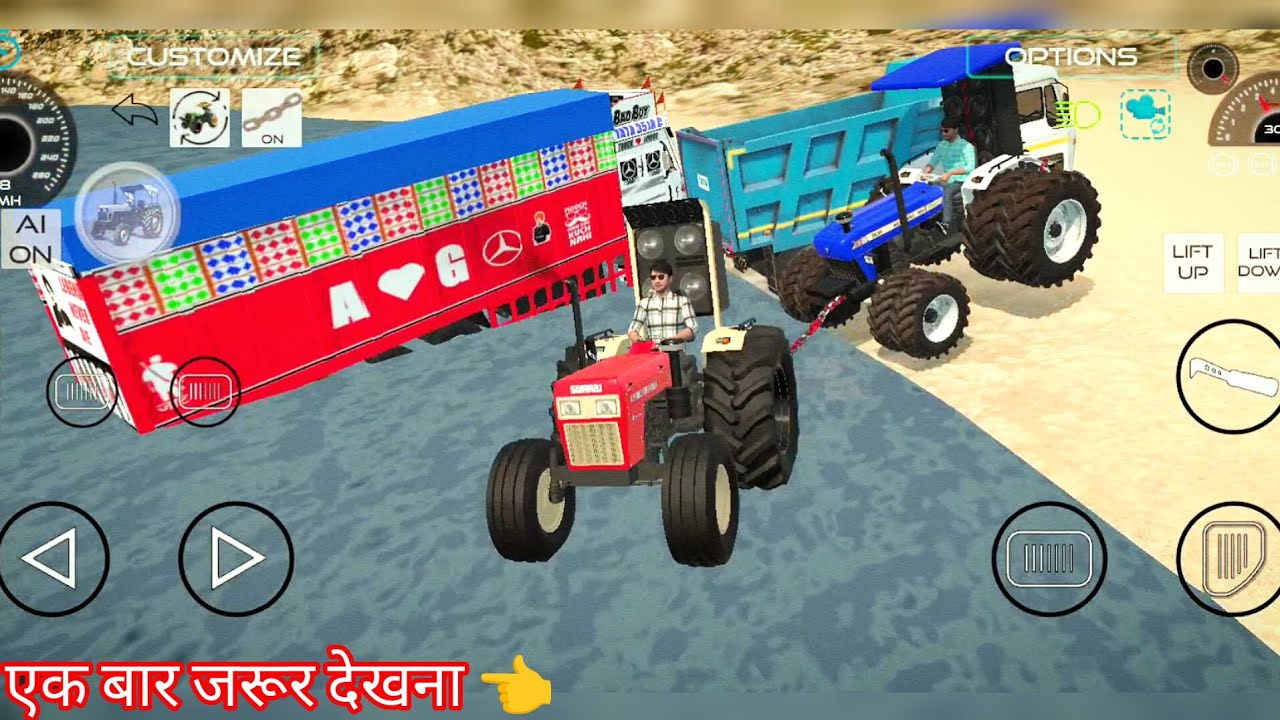 💥आज तो हमारा truck 🚛 और damper दोनों समुन्दर में गिर गए थे 👈😱 india vahicial simulator 3D new update