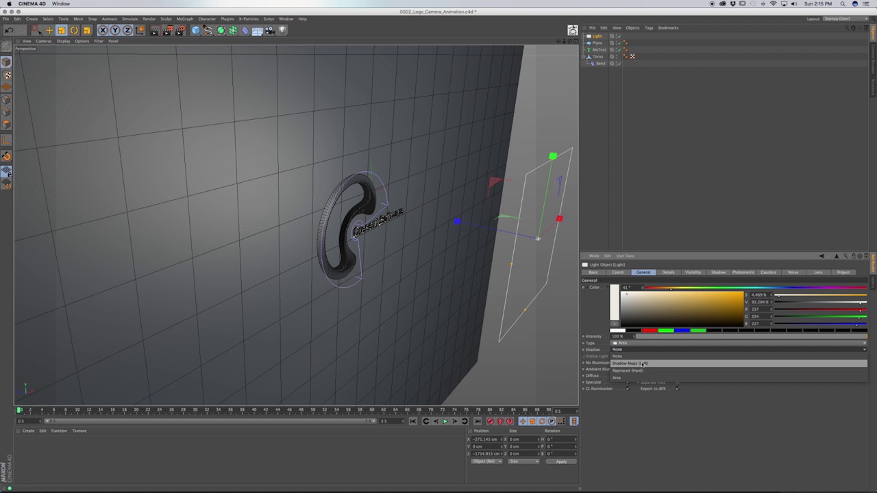 Logo Camera Animation using Cinema 4D