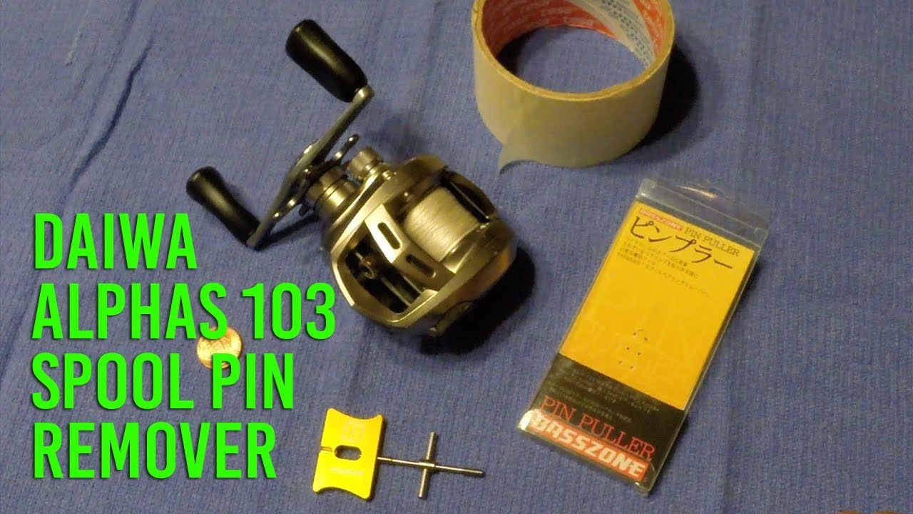 Daiwa Alphas 103 Type-F, How to Remove the Spool Pin & Upgrade Spool Bearing