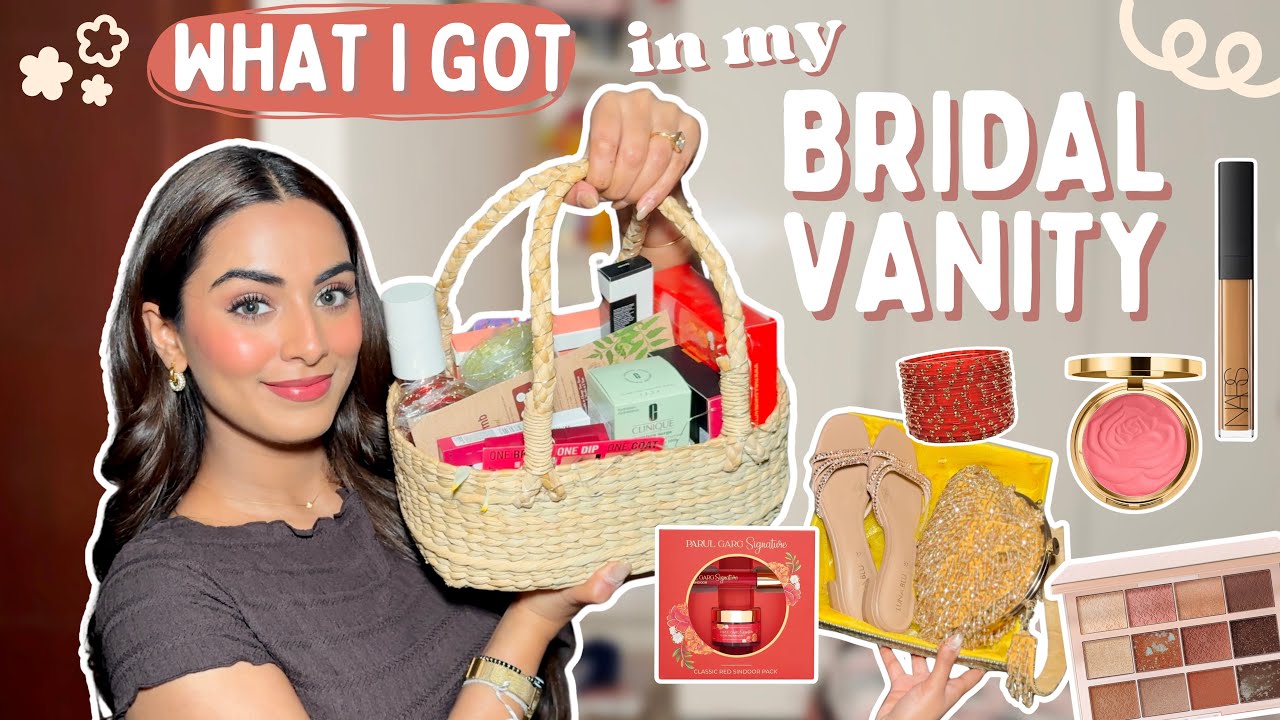 My Fiancé Made Me A *BRIDAL VANITY* 🎁🥰Makeup, Sindoor, Bangles, Sandals & More!!