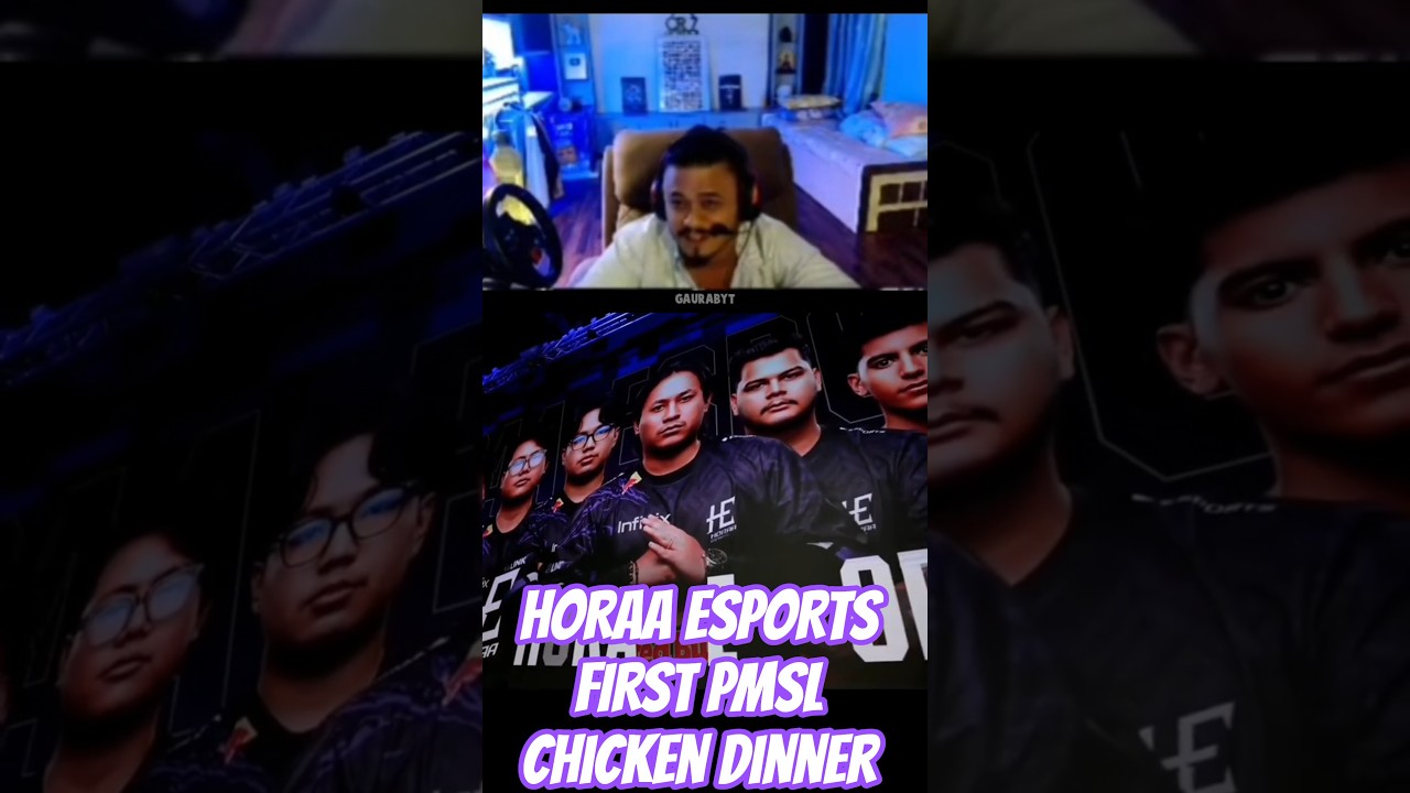 CR7 HORAA REACTS ON HORAA ESPORTS PMSL CHICKEN DINNER 💜🔥 #cr7horaa #pmsl #horaaesports #horaa #kanda