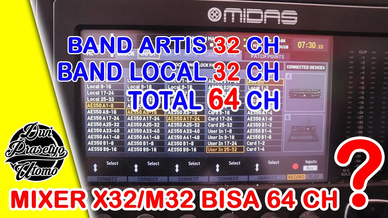 MERUBAH MIXER M32/X32 BISA MENJADI 64 CHANNEL