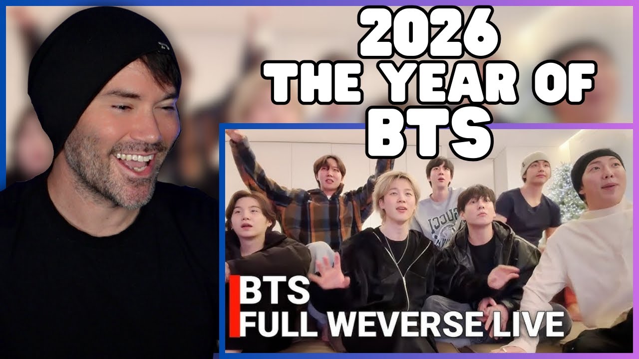 Полная трансляция BTS OT7 на Weverse (01.01.2026) | Реакция метал-вокалиста